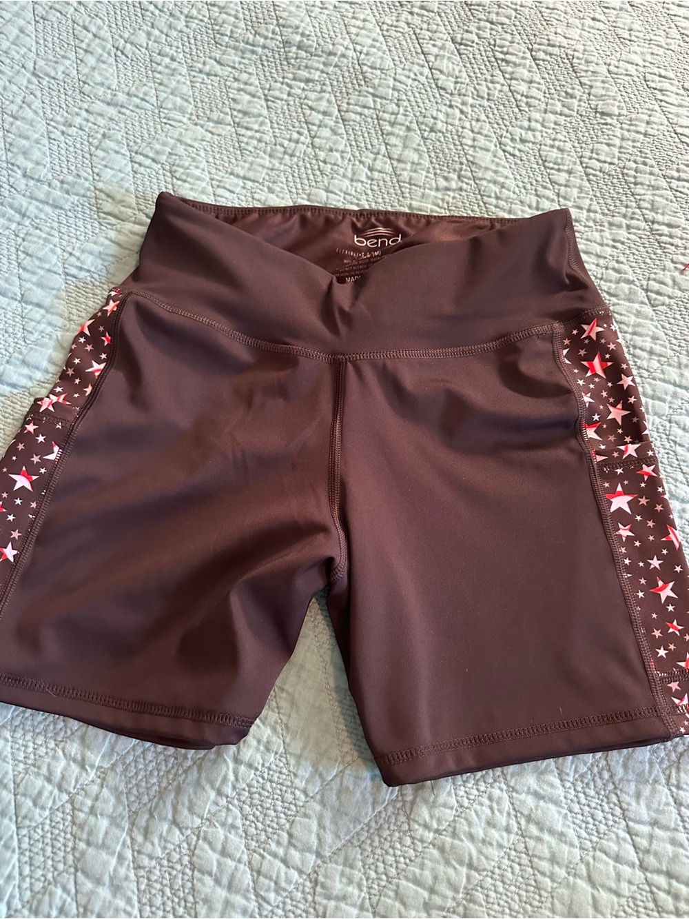 Bend Active Women's black Bike Shorts with Star Trim